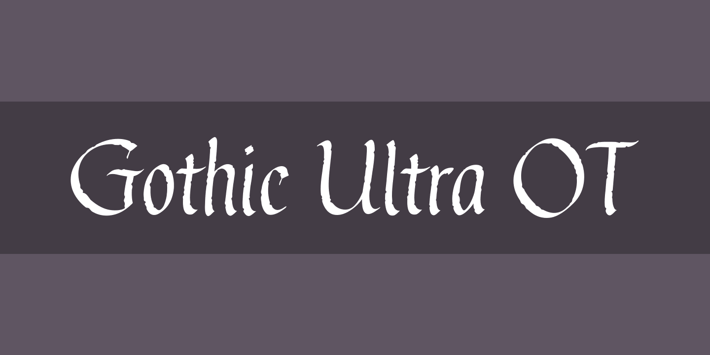 Пример шрифта Gothic Ultra OT